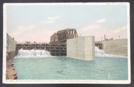 1920s Butterfly Dam Drainage Canal Controlling Works at Lockport IL Postcard - £7.49 GBP