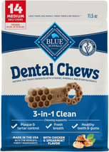 Medium Dental Chews for Dogs, Daily Dental Care Dog Treats Made in the U... - $24.22