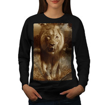 Wellcoda Lion Safari Nature Womens Sweatshirt, Africa Casual Pullover Jumper - £23.25 GBP+