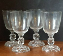 Crystal 9 oz Goblet 6&quot; tall, Set of 4 - £45.01 GBP