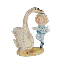Vintage Porcelain Spinning Ballerina Swan Lake Figurine Ceramic Twirling... - £70.79 GBP