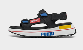 Puma Future Rider Game On Sandals Superior Comfort &amp; Style Multi Strap Black New - £37.87 GBP+