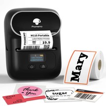 M110 Portable Wireless Thermal Label Printer, Bluetooth Label Maker Machine For  - £80.20 GBP