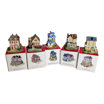 Lot of 5 Liberty Falls American Collection Village Town Houses Vtg with ... - $552.67 MXN