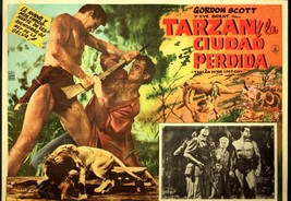 Tarzan in the Lost City  12&quot;x17&quot; Lobby Card Gordon Scott Eve Brent Mexican - £25.39 GBP