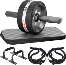 Ab Rollers Wheel Kit, Exercise Wheel Core Strength Training Abdominal Roller Set - $48.10
