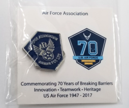 2017 AFA Air Force Association Airman For Life USAF 70 Years Enamel Lapel Pin - £9.71 GBP