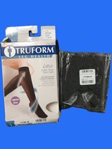 Truform Lites Stockings Womens M Black Knee High Sheer Moderate 15-20 mm... - $14.00