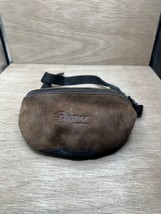 Rare 1990s Eastpak Fanny Pack Leather Suede Waist Bag Crossbody Rawhide Vtg - $39.60