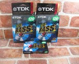 Lot Of 5x TDK CD BASS Heavy Bass Blank Audio Cassette Tapes 120 Mins NEW... - £25.57 GBP
