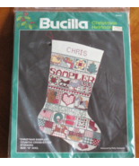 Bucilla Country Christmas Sampler Cross Stitch Stocking 82433 Polly Carb... - $212.97 MXN