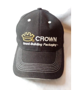 Crown Beverage Packaging Hat Soda Pop Black Baseball Cap Adjustable UNWORN - £11.61 GBP