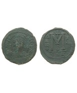 540 Ad Byzantine AE Follis Justinian I An 13 M Constantinople Mint SB-16... - €122,79 EUR