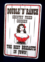 DOUBLE D Best Breasts - *US Made* Embossed Sign - Man Cave Garage Bar Shop Decor - £12.56 GBP