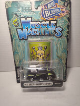 1941 Jeep Willys Coupe Street Rod 1:64 Die Cast Fineline Black Green - $7.89
