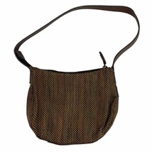 VTG Fossil Woven Shoulder multicolor Leather Handle  zip closure purse h... - $316.73 MXN