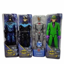 Lot 4 DC Spin Master First Ed Batman The Riddler Cyborg Nightwing Blue Figure - £59.01 GBP