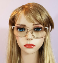 Blumarine Eyeglasses Cream Gold Frames Rectangle Cat Eye VBM075 for Women - £220.33 GBP