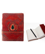 Paper Pocket Diary Journal Notebook Buffalo Leather Handmade Dark  Blank... - $22.43
