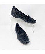Clarks Collection Womens Black Faux Reptile Slip on Comfort Flats, Size 7.5 - $532.53 MXN