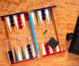 Bey Berk Acrylic Backgammon Set- Multi Color - $159.95