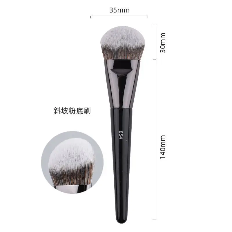 1pc #854 Angled Foundation Makeup brushes Base Make up brushes slope Liquid Blac - £18.78 GBP