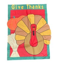 Thanksgiving Turkey Yard 2 Sided Banner Garden Flag 29” X 39” - $11.89