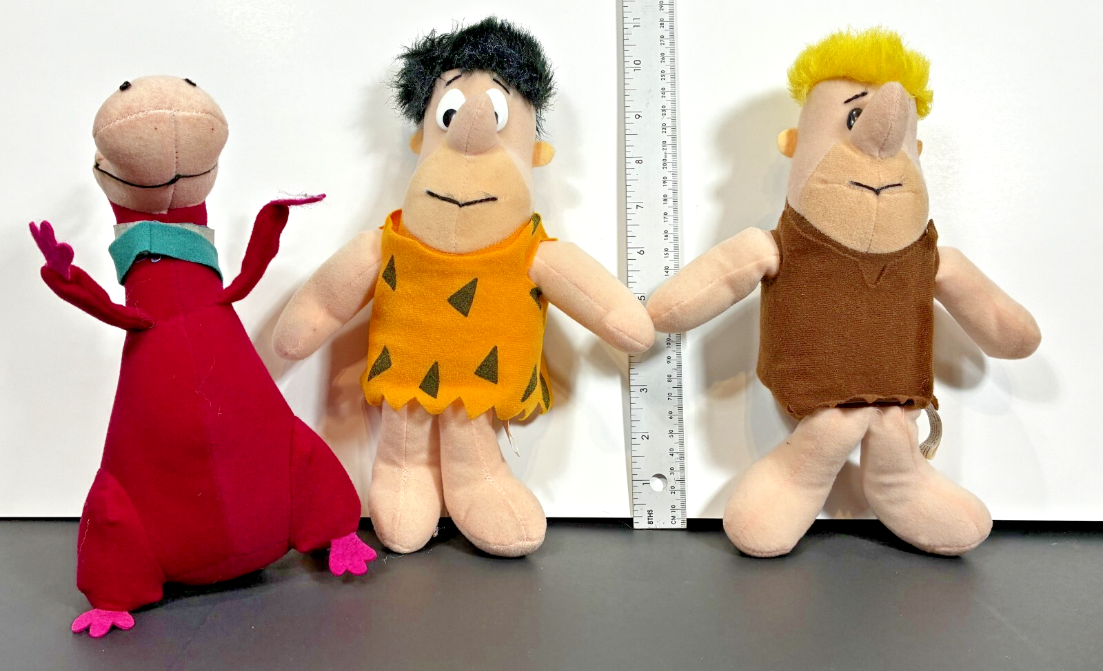 VTG 1987 Hanna-Barbera Flintstones Fred Flintsone, Barney Rubble and Dino Plush Item image 10
