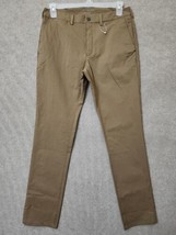 Mack Weldon Tech Chino Pants Mens 31/32x34 Brown Straight Leg Stretch NEW - £46.44 GBP