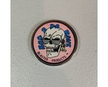 Vintage Bad 2 Da Bone Blaster Products Metal Skull and Glasses Pog Slammer  - $23.65