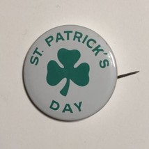Happy St. Patrick’s Day Shamrock Pinback Button Pin 1-1/2” - £3.88 GBP