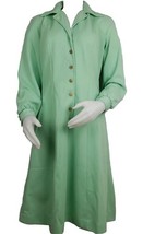 Vintage Dress Womens Sz S Mint Green Vintage Polyester Knit Retro Balloo... - $55.56 CAD