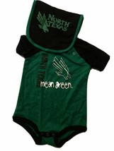 North Texas Mean Green Infant Arch &amp; Logo Bodysuit - 0-3 M 3-6 M Black NWT - $10.49