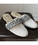 Birdies The Songbird Nude Blush Velvet Mules Crystal Embellishments 9 - $61.20