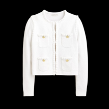 NWT J. Crew Womens Size XL Odette Sweater Lady Jacket in Cotton Blend Bo... - £49.24 GBP