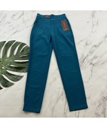 Polished &amp; Poised Womens High Rise Pant Size XS New Blue Bow Trim Skinny - $19.79