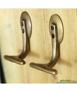 3.18&quot; Solid Brass Horizontal HOOK Hanger | Wall Mount Strong Hook Coat H... - $43.76 CAD