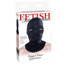 Pipedream Fetish Fantasy Series Zipper Face Hood Black - £34.33 GBP