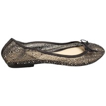 Aldo Flat Ballet Shoes Womens Size 7 Black Sheer Rhinestone Round Toe Sl... - $27.69