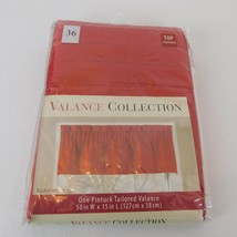 Valance Collection Basketweave One Pintuck Tailored Top Treatment Red 50" by 15" - $9.75