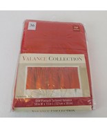 Valance Collection Basketweave One Pintuck Tailored Top Treatment Red 50... - £7.68 GBP