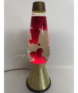 Original 70s Lava Lamp Lite Starlight Retro Red &amp; Gold Underwriters Labo... - €215,64 EUR