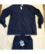 Crest Scrubs Uniform set Solid Dark Blue XL Womans - £23.35 GBP