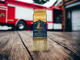 Antique Fireman’s Ribbon Pin Hudson River Engine Co No1 Coxackie Syracus... - $120.85