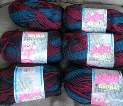 Bernat Softee Yarn Evening Dusk 6 Skeins 70 Grams Each 888 Yds Total - £17.10 GBP