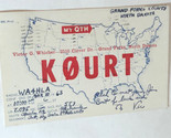 Vintage Ham Radio Card K0URT  Ground Fork County North Dakota 1963 - $4.94