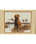 Joanne Graham Art Yellow Labrador Hunting Dog Numbered Signed Ducks 173/500 - £133.20 GBP