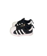Adidas Superstar Toddler Shoes Black White Slip On Sneakers Size 5K - $19.79