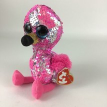 Ty Flippables Pinky Flamingo 9&quot; Medium Plush Stuffed Toy 2018 New w Tags - $27.67
