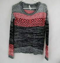 Aeropostale Women&#39;s Pink, Gray, &amp; Black Sweater Size S/P - £12.88 GBP